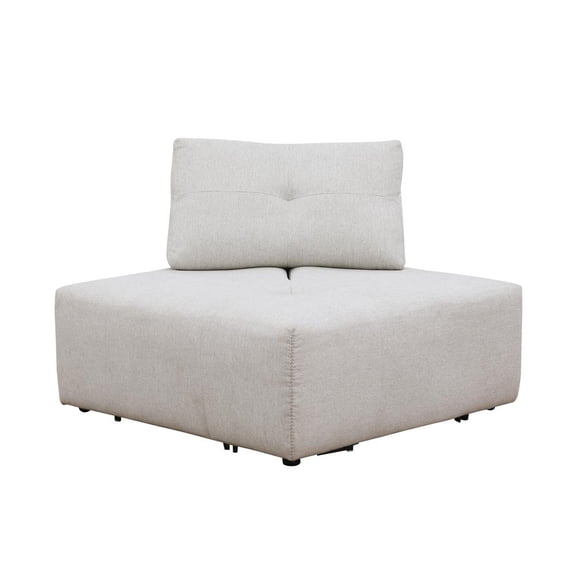 Best Master Maxine Linen Fabric Upholstered Corner Wedge in Beige
