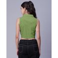 thumbnail image 3 of Moomaya Solid Tank Tops For Women, Sleeveless Collar Neck Shirt Crop Top Blouse, 3 of 7