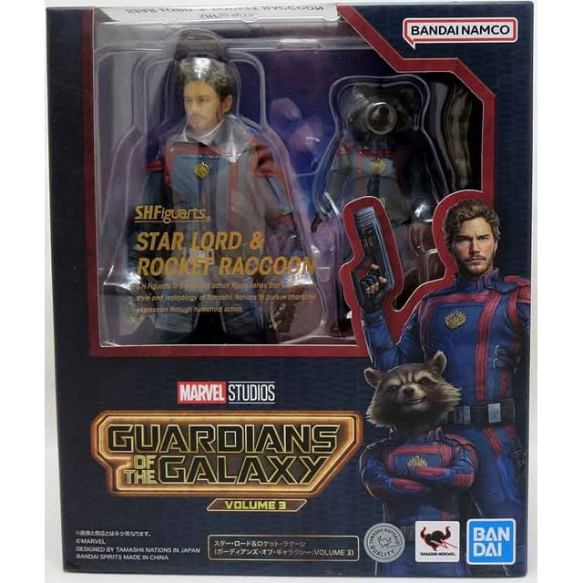 Figurine d'Action 6 Pouces S.H. Figuarts - Star Lord & Rocket Raton Laveur