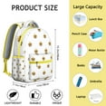 thumbnail image 6 of Stylish Bees Themed Backpack for High School & College - Durable Polyester Bookbag with Cushioned Laptop Sleeve, Multiple Pockets for Notebooks Textbooks, 6 of 6