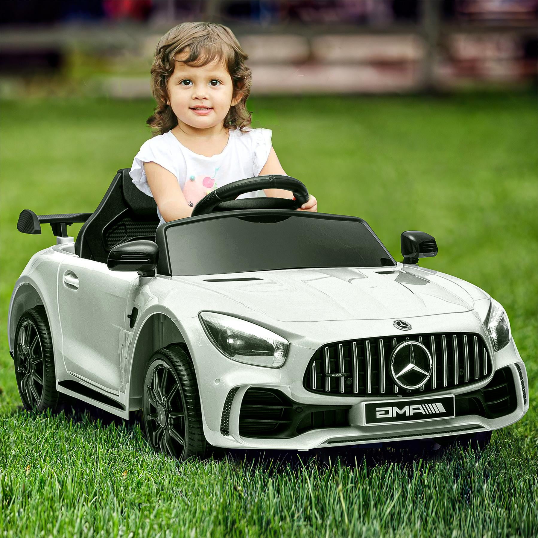Kepooman Dual Drive 12V 4.5Ah Electric Kids Toy with 2.4G Remote Control Mercedes-Benz Sports Car, White kids ride on Kepooman Dual Drive 12V 4.5Ah Electric Kids Toy with 2.4G Remote Control Mercedes-Benz Sports Car, White kids ride on