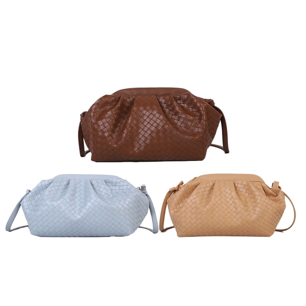 Bolso de bola de masa, bolso de mujer, bolso de hombro, bolso tejido de cuero PU