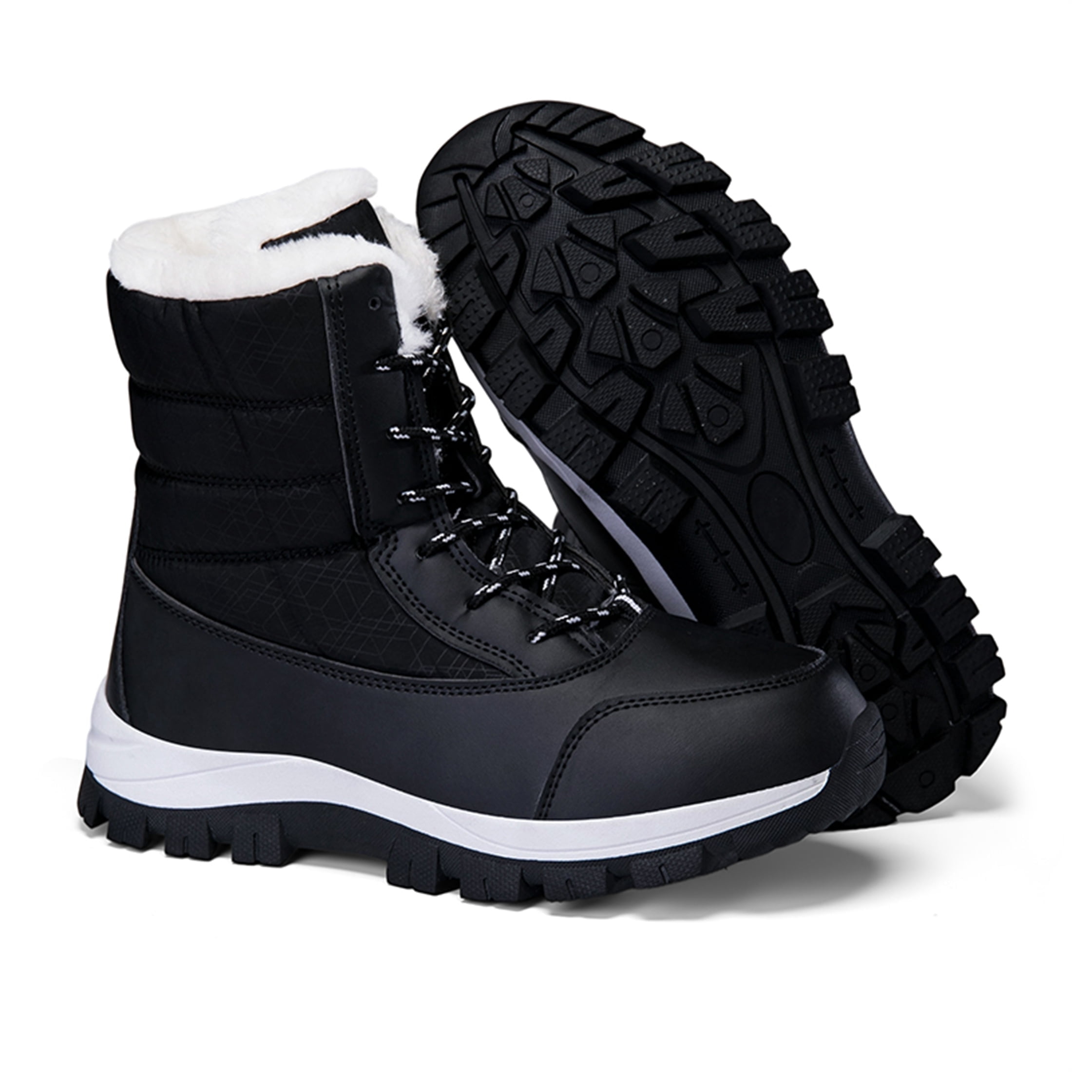 Dream Pairs Women Waterproof Winter Warm Snow Faux Fur Lined Flat