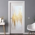 Abstract Gold Window Privacy Film, Modern Minimalist Art White Gray ...