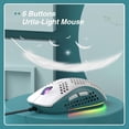 thumbnail image 6 of ZIYOULANG T60 Backlit Mini Wired Mechanical Gaming Keyboard & Mouse Combo, Green & Blue, 6 of 10