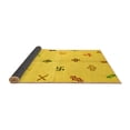 thumbnail image 2 of Ahgly Company Indoor Square Solid Yellow Modern Area Rugs, 6' Square, 2 of 4
