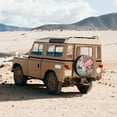 thumbnail image 5 of Haiem Spare Tire Cover , Wheel Cover with Vintage Typewriter Floral printed, Camper Spare Tire Cover Fit for Jeep Wrangler Rv SUV Truck Travel Trailer-17 inch, 5 of 8