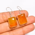 thumbnail image 2 of Yellow Chalcedony Earrings Gemstone Earrings Yellow Earrings 925 Sterling Silver Earrings for Women, 2 of 4
