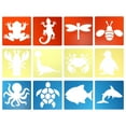 thumbnail image 1 of 12pcs Drawing Stencils Plastic Animal Stencil Templates Hollow Out Drawing Templates, 1 of 8