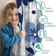 thumbnail image 3 of Blackout Kids Curtains,Blue Pioneer Flower Childrens Insulated Curtains Set Of 2,Bedroom Essentials,Toddler Room Decor 52x63in(132x160cm), 3 of 4
