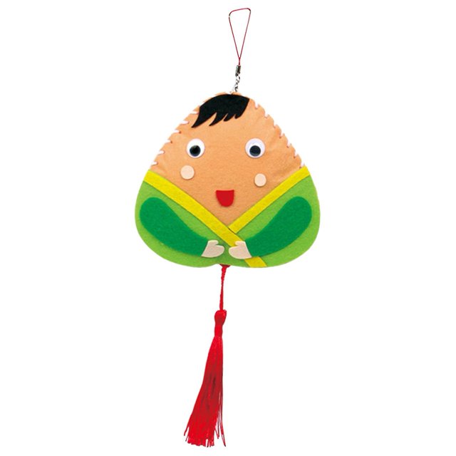 1 Juego de Kit para manualidades para niños, superficie lisa portátil decorativa, colgante para Festival Chino, Kit de Material de tela artesanal para jardín de infantes