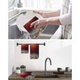 thumbnail image 5 of Red Ocean Waves Kitchen Dish Towels for Drying Dishes Set of 4, Summer Beach Coastal Abstract Waffle Weave Microfiber Hand Tea Bathroom Towels Quick Dry & Absorbent Towel 12x12, 5 of 7