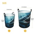 thumbnail image 3 of Fotbe 3D Realistic Shark Cesto de Ropa con Asas, Cesto Impermeable de Gran Capacidad, Bolsa de Lavado para Dormitorio, Cesto de Ropa con Ruedas y Asas-Medium, 3 of 6