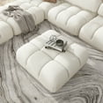thumbnail image 3 of Marcel 36" Modular Modern Cocktail Ottoman Ivory White Boucle, 3 of 8