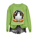 thumbnail image 4 of Frostluinai Women's Ghost Sweater Crweneck Sweatshirts Fall Holiday Pullover Top Halloween Long Sleeve Graphic Sweat Shirts, 4 of 6