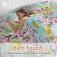 thumbnail image 4 of Queen 4 Piece Bedding Set Easter Egg Pink Bunny Ears Soft Breathable Duvet Cover and Pillowcase, Watercolor Floral Gradient Duvet Cover Set Bed Sheets for Bedroom Dormitory Guest Room, 4 of 9