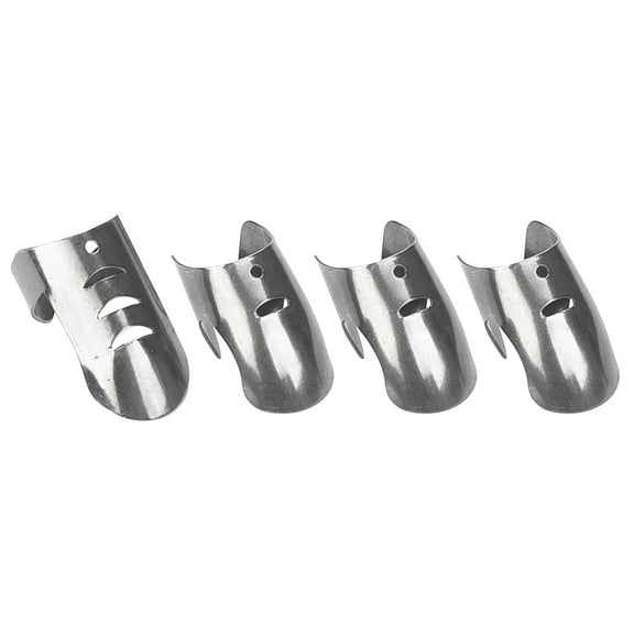 BNNG 4Pcs Finger Guards for Cutting, Cutting Protector Finger Kitchen Tool Hand Guard Finger Protector Kitchen Stainless Steel Finger Nail Protector Hand Cut Guard Kitchen Finger Cutting Protector