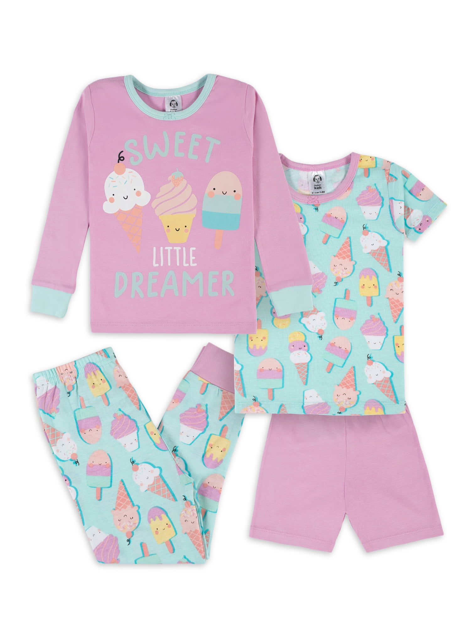 Details about   Carter's Girls 4T 2 piece Pajamas Long Sleeve Winking Heart on Top
