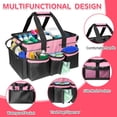thumbnail image 4 of Wearable Cleaning Caddy Bag with Shoulder Straps, Cleaning Caddy Supplies Organizer with Handle & Detachable Divide, Cleaning Tool Organizers Tote Bag for Cleaners,Housekeepers (pink), 4 of 7