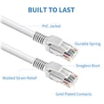 thumbnail image 4 of CENTROPOWER Cables Cat6 60FT 2 Pack, Ethernet Network Patch Cable, Internet Wire White for Modem, Router, Pc, TV, 4 of 6