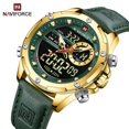thumbnail image 1 of Reloj NAVIFORCE Sport Casual Resistente al Agua - Verde/Dorado, 1 of 4