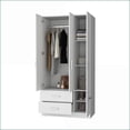 thumbnail image 4 of Armoire, 4-Door 2-Drawer | White Melamine, 4 of 6