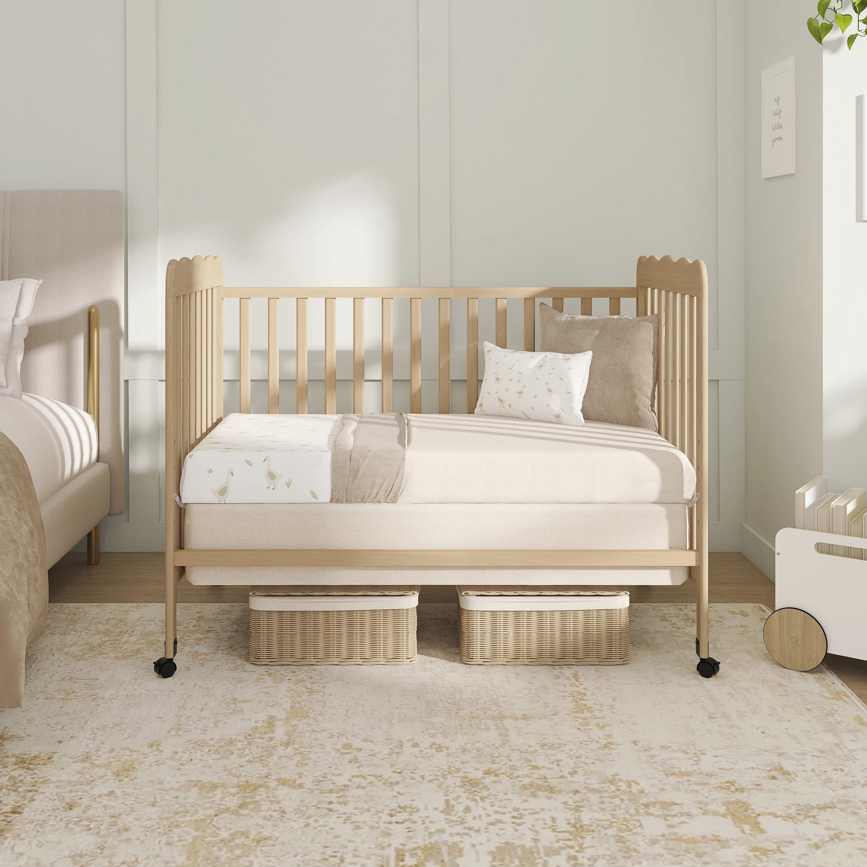 Dream On Me Carson Classic 3-in-1 Convertible Crib in Beechwood Natural, Greenguard Gold Certified