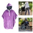 thumbnail image 1 of Capa con capucha, Poncho de invierno, capa forrada, reutilizable, Universal, forro , calentador con capucha, cubre cortavientos para , Violeta Yinane Manta para silla de ruedas, 1 of 8