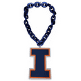 thumbnail image 3 of llinois Fighting Illini Big Chain Necklace - Orange & Blue - 34” Plastic Chain - Foam Logo, 3 of 5