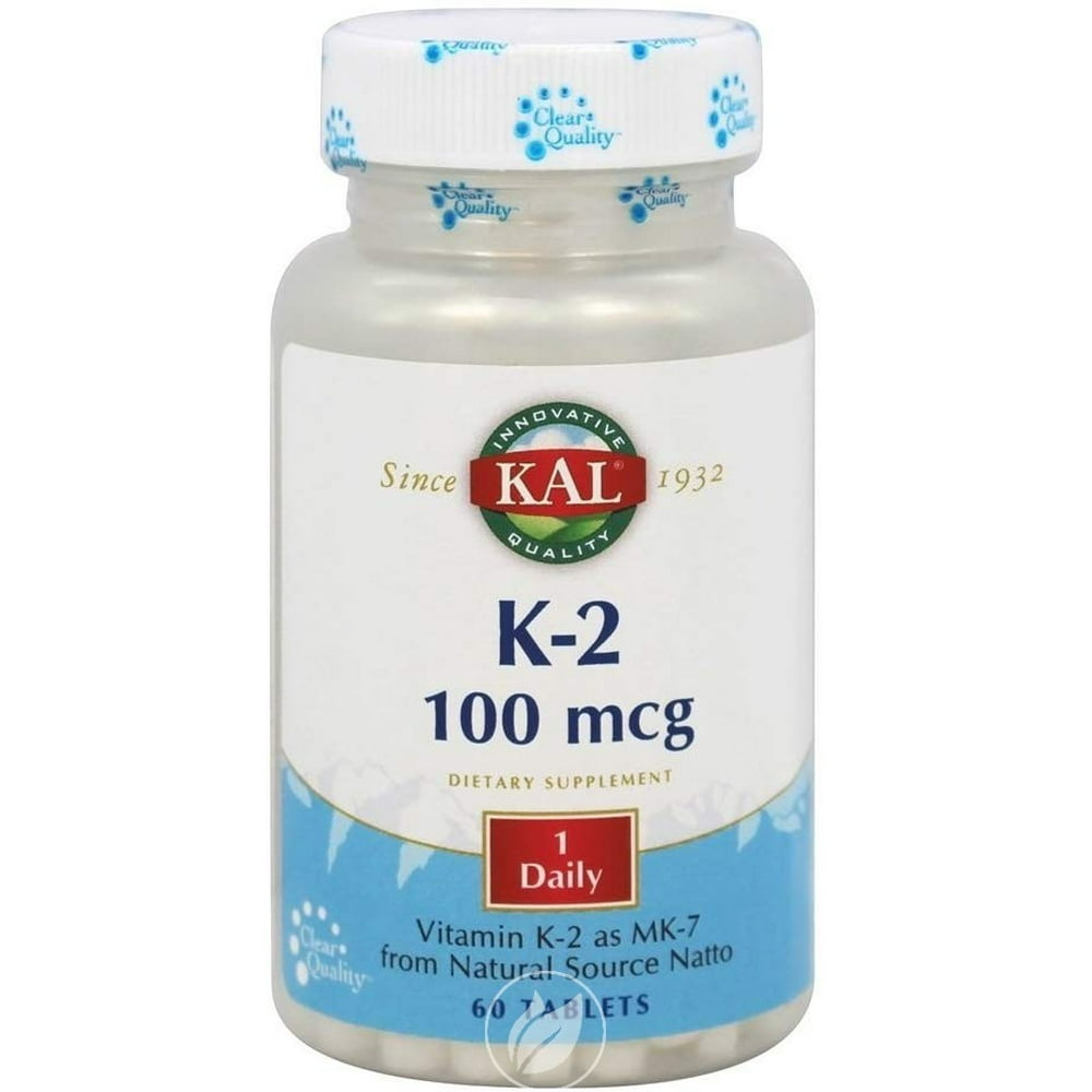 Kal Vitamin K2 100 Mcg 60 Tablet, Pack of 2