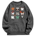 thumbnail image 2 of Halloween Cute Sweatshirts for Women 2025 Long Sleeve Crewneck Cute Tooth Graphic Sweatshirt Pullover Tops, 2 of 3
