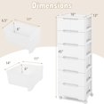 Rolling Storage Drawer Cart 5 Drawers Storage Unit on Wheels Plastic