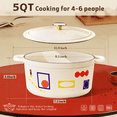 thumbnail image 7 of CAROTE 5QT Enamel Cast Iron Dutch Oven, 9.5 Inch Round Soup Pot with Lid, Induction Compatible,Colorful, 7 of 7