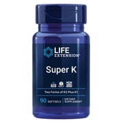 Life Extension Super K, Vitamin K Supplement for Heart Health, Over 3000 mcg, 90 Softgels
