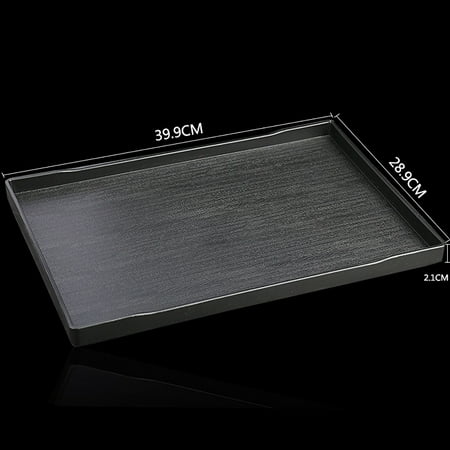 

Daiosportswear Tray Rectangular Water Cup Tea Tray Black Antislip Plastic Tray 2Pack Tools On Sale And Clearance