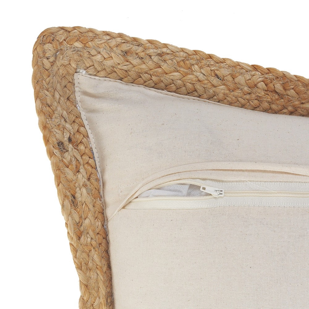 Ox Bay Ringo 20" x 20" Pastel Jute Bordered Striped Cotton Adult Decorative Throw Pillow Cover