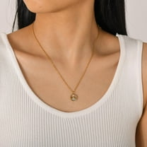 Mustard Seed Necklaces for Women, 18k Gold Plated Inspiration Faith Tiny Mountains Pendant Necklace, Stainless Steel & Shell Necklaces Jewelry Gifts for Her