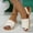 Beige, variant on Women's Flat Sandals Summer Casual Open Toe Strappy Slides Fashion Comfort Lightweight Everyday Walking Sandal(Army Green, 6)
