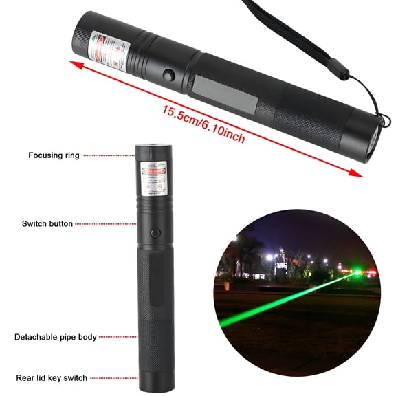 GJX 2026 New Green Laser Pointer Pen with 18650 Torch for Universal 900Miles Visible Beam 532Nm Series for Astronomy,Stargazing,Outdoor Navigation,Presentations,Hunting,Hiking.