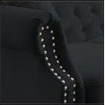 thumbnail image 4 of 79" Chesterfield Sofa Black Velvet for Living Room, 3 Seater Sofa Tufted Couch with Rolled Arms, 4 of 9