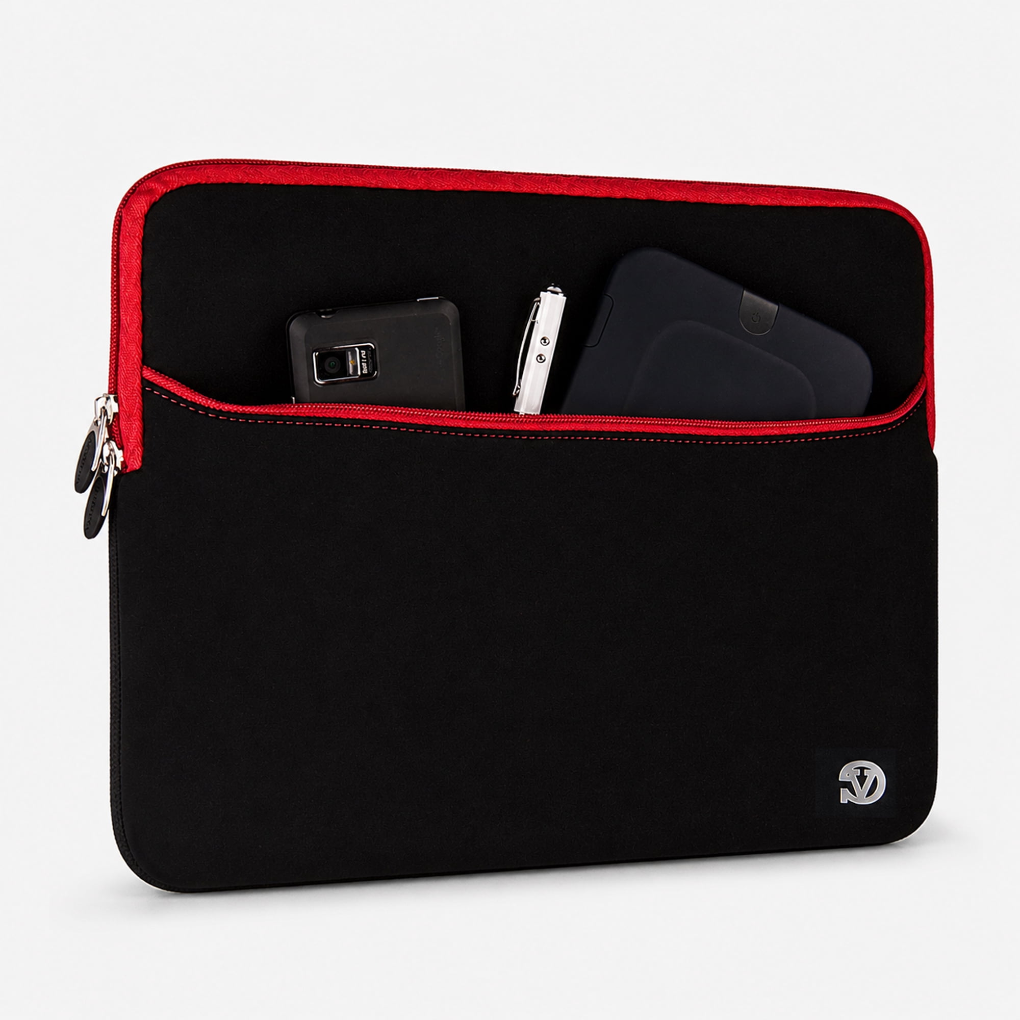 Vangoddy 15.6 Inch Laptop Sleeve Case, Water-Resistant Neoprene Notebook Bag with Zipper and Front Pocket, Fits 15.4-15.6 in Laptops