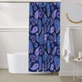 thumbnail image 6 of Shower Curtain, Purple Paisley Waterproof Fabric Plastic Shower Curtain, Drying Fast Bathroom Curtain with 9 Buttonholes, Ruffle Shower Curtain 60x72in, 6 of 8