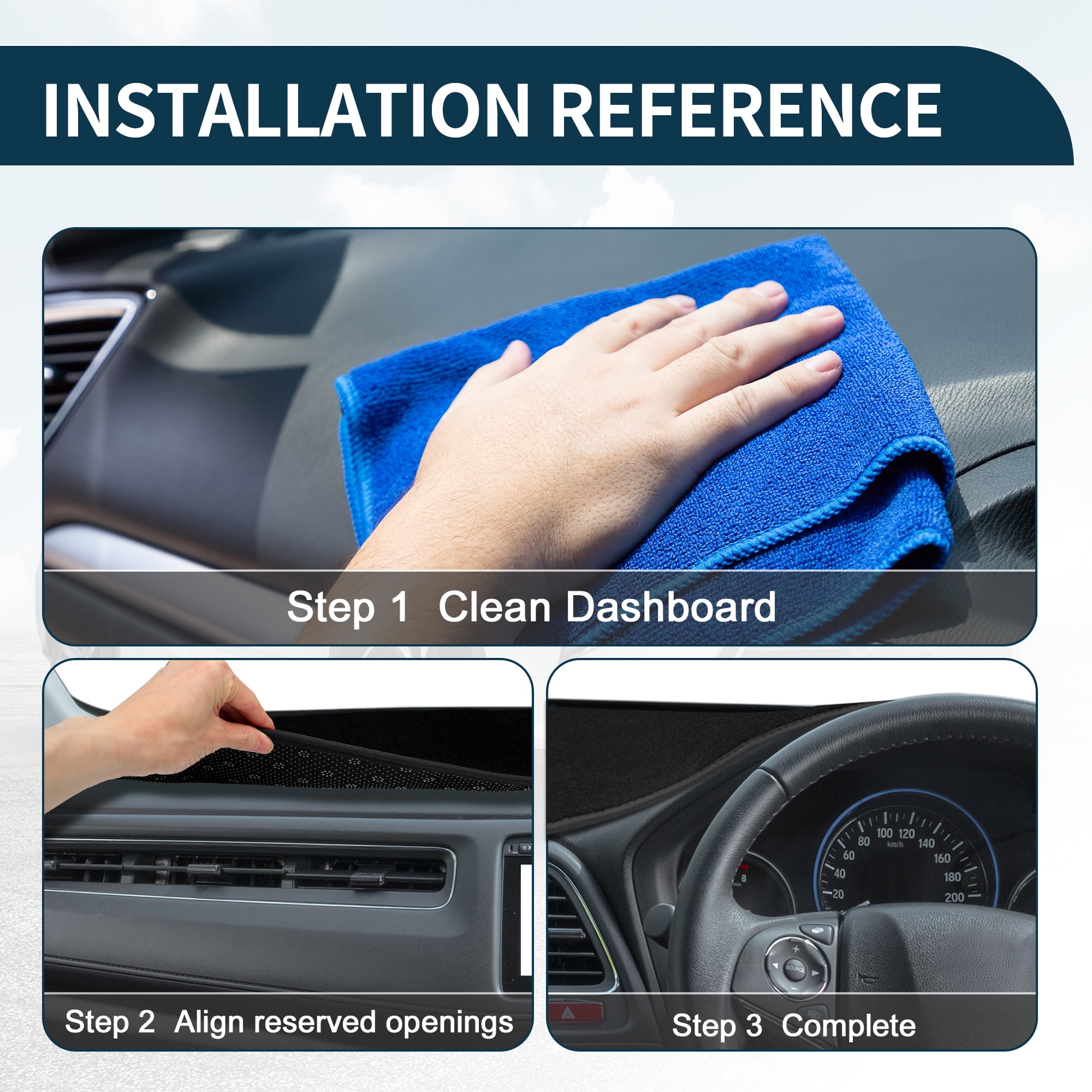 Unique Bargains Dash Cover for Chrysler 300C Non-Slip Center Console Dash Cover Mat 1 Pcs
