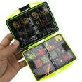 thumbnail image 5 of HCBY 24-in-1 Fishing Tackle Box Kit, Over 100 Pieces Hooks Lures Sinkers Swivels Accessories, Portable Plastic Case for Coarse & Fly Fishing, Green, 5 of 7
