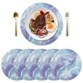 thumbnail image 5 of Ryvnso Blue Purple Marble Round Plate Mats Dining Table Placemat Set of 4 for Holiday Decoration, 5 of 7
