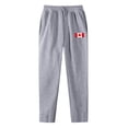 thumbnail image 3 of Ceisia Men's Relaxed Straight-Leg Sweatpants | Elastic Waist Athletic Pants with Canadian Flag Print & Side Pockets (Multiple Solid Colors) Gifts, 3 of 3