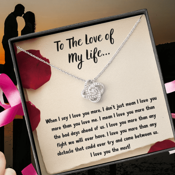 To The Love Of My Life Necklace, Valentine Couple Gift, Anniversary Birthday Pendant Gift, Gift For Him, Gift For Her, Happy Father Day Mother Day Gift