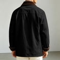 thumbnail image 5 of Lutiedan Mens Button down Jackets Fall Lightweight Vintage Barn Jacket Long Sleeve Corduroy Lapel Outwear with Pockets S-XXL, 5 of 7