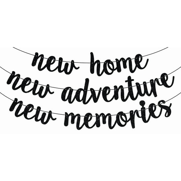 New Home New Adventure New Memories Banner, Housewarming Party Decor, the Beginning of a New Chapter, New Home First Home Party Decorations