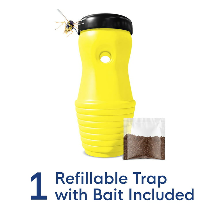 Enoz Trap N Kill Yellow Jacket Hornet and Wasp Trap with Bait 